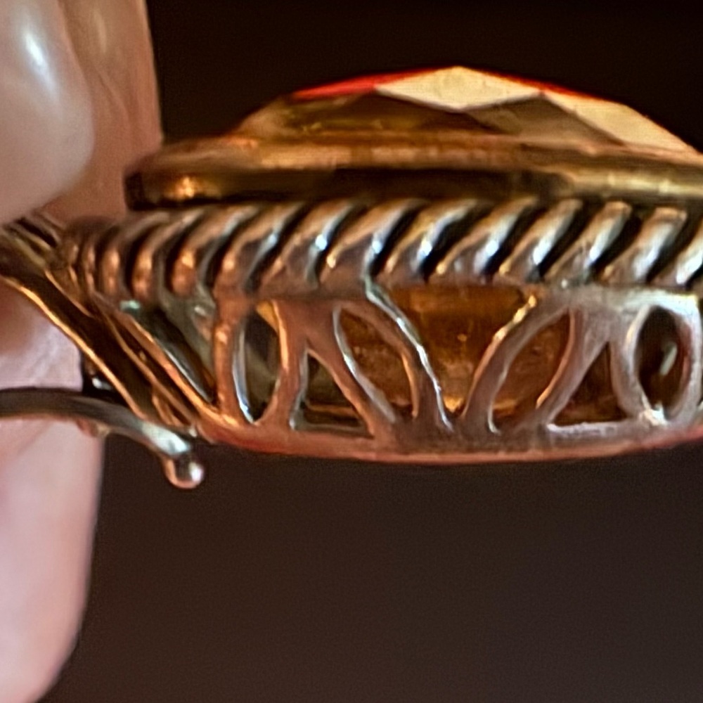 GORGEOUS Michelle Albala sterling pendant with faceted golden citrine - Picture 2 of 3